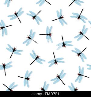 Dragonflies seamless pattern Stock Vector