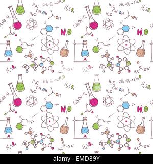 Hand draw chemistry pattern Stock Vector Image & Art - Alamy
