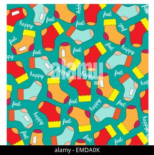 seamless background with socks Stock Vector