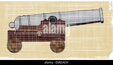 Ships Cannon Stock Vector
