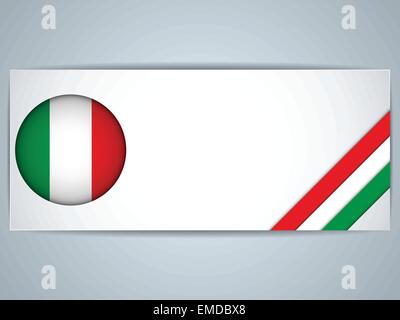 Italy Country Set of Banners Stock Vector