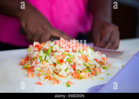 Bahamian conch salad Stock Photo