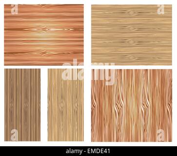 Set of wooden textures Stock Vector