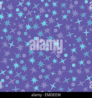 Seamless pattern with stars and circles Stock Vector