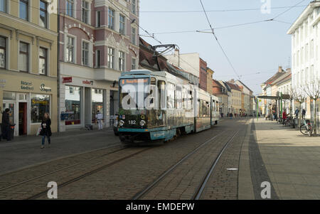 Brandenburg Tram No.182 at Hauptstrsβe Stock Photo