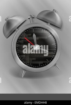 Alarm clock retro classic design icon white Stock Vector Image & Art ...