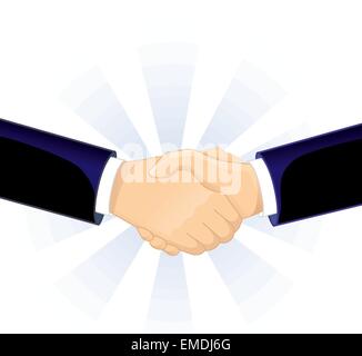 Handshake two men Stock Vector