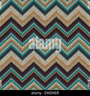 Seamless Knitted Pattern Stock Vector