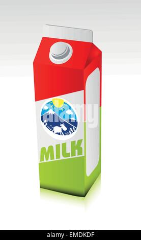 Milk carton Stock Vector