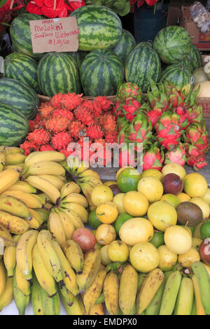 Hawaii, Big Island, Hilo, Farmers Market, fruit, Stock Photo