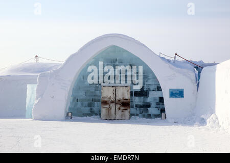 Ice Hotel, Jukkasjärvi, in northern Sweden. Stock Photo