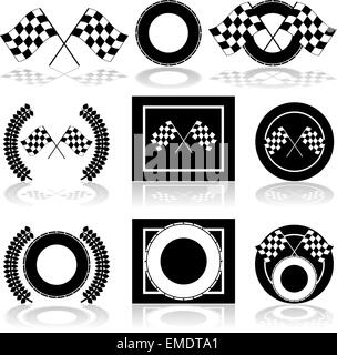 Racing icons Stock Vector