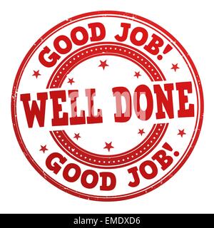 Good job well done stamp Stock Vector