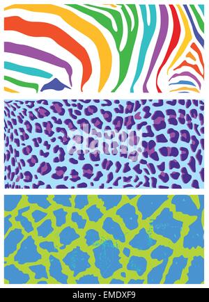 colored skins and fur coats Stock Vector
