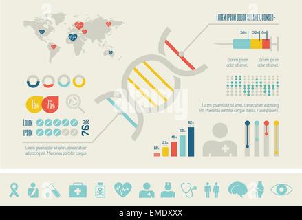 Medical Infographic Template. Stock Vector