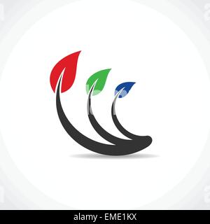 RGB leaf icon Design stock vector Stock Vector
