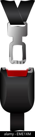 Safety belt in silver and black design Stock Vector
