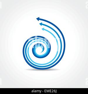 Abstract blue arrow icon vector Stock Vector
