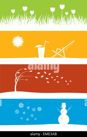 Four Seasons Stock Vector