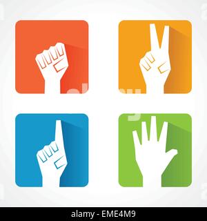 Different shape of hand stock vetor Stock Vector