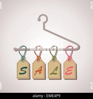 Hanging retro sale banner stock vector Stock Vector
