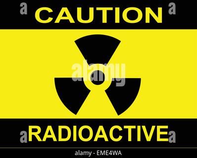 Caution Radioactive Stock Vector