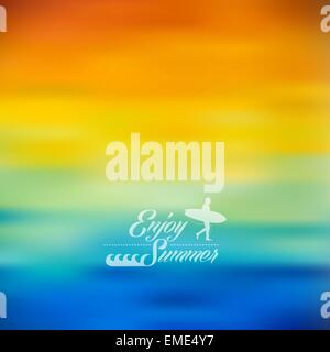 Enjoy Summer colorful blurred background Stock Vector