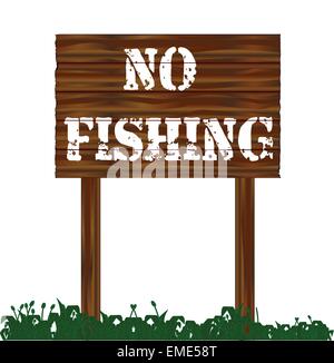 No Fishing Sign Stock Vector