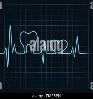 heart blood vessel broken cardiograph image