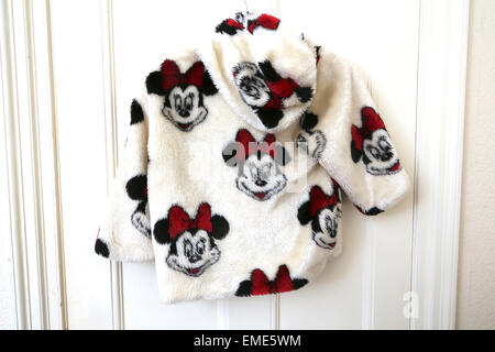 Girl's Minnie Mouse Coat With Hood Stock Photo