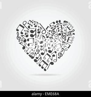 Musical heart Stock Vector