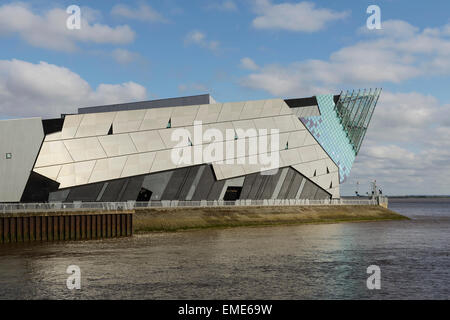 The Deep aquarium in Hull alongside the River Hull and Humber Estuary UK Stock Photo