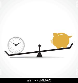 time is more important than money concept vector Stock Vector