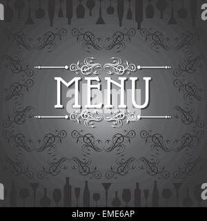 template for menu card with cutlery stock vector Stock Vector