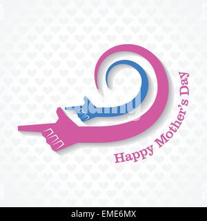 Mothers day greeting with mother and child hand stock vector Stock Vector