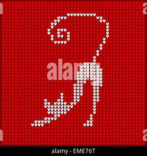 Knitting cat Stock Vector