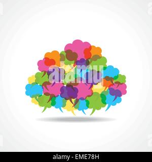 Big speech bubble made from small bubbles stock vector Stock Vector