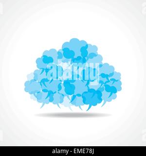 Big speech bubble made from small bubbles stock vector Stock Vector