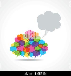 Big speech bubble made from small bubbles stock vector Stock Vector