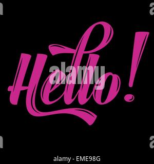 Calligraphic  Writing "Hello" Stock Vector