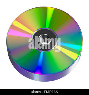 CD or DVD disk on white background, illustration Stock Photo