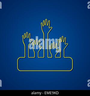 Helping hand design background stock vector Stock Vector