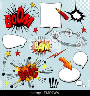 Comic arrow flash, pop art style direction pointer. Vector thunderbolt ...