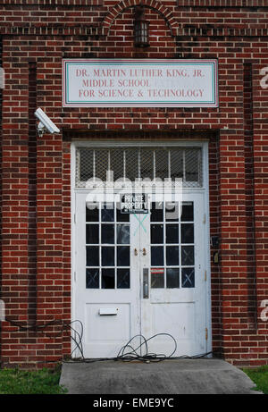 Abandoned school in the Ninth Ward New Orleans Louisiana USA Stock Photo