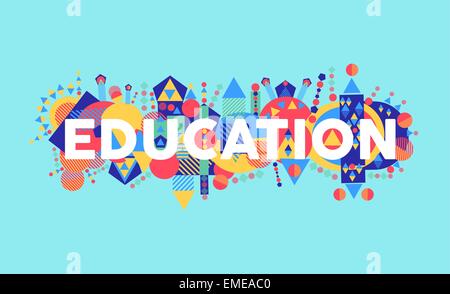 Creative Education concept font illustration Stock Vector