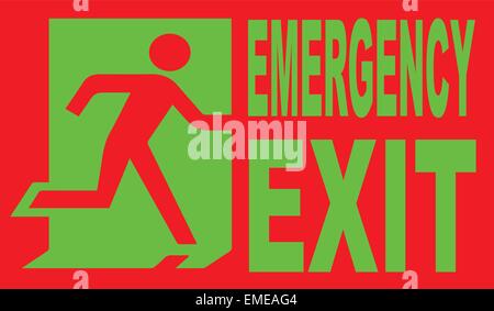 Emergency Exit Stock Vector