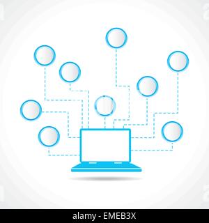 laptop with message bubble Stock Vector