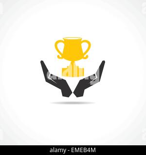 Protect trophy concept Stock Vector