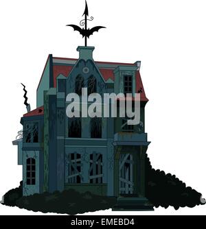 Spooky haunted house Stock Vector