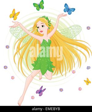 Spring fairy Stock Vector